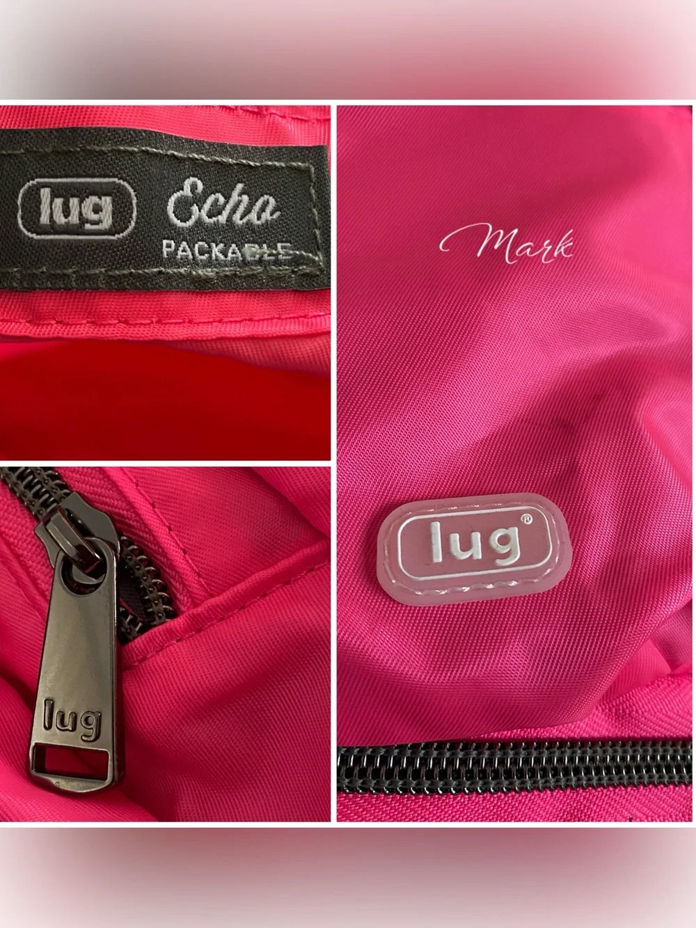Lug Echo SE 2 packable magenta backpack
